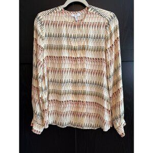 Reiss Women's Dressy Long Sleeve Colorful Blouse Size 6 Office Workwear